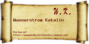 Wasserstrom Katalin névjegykártya